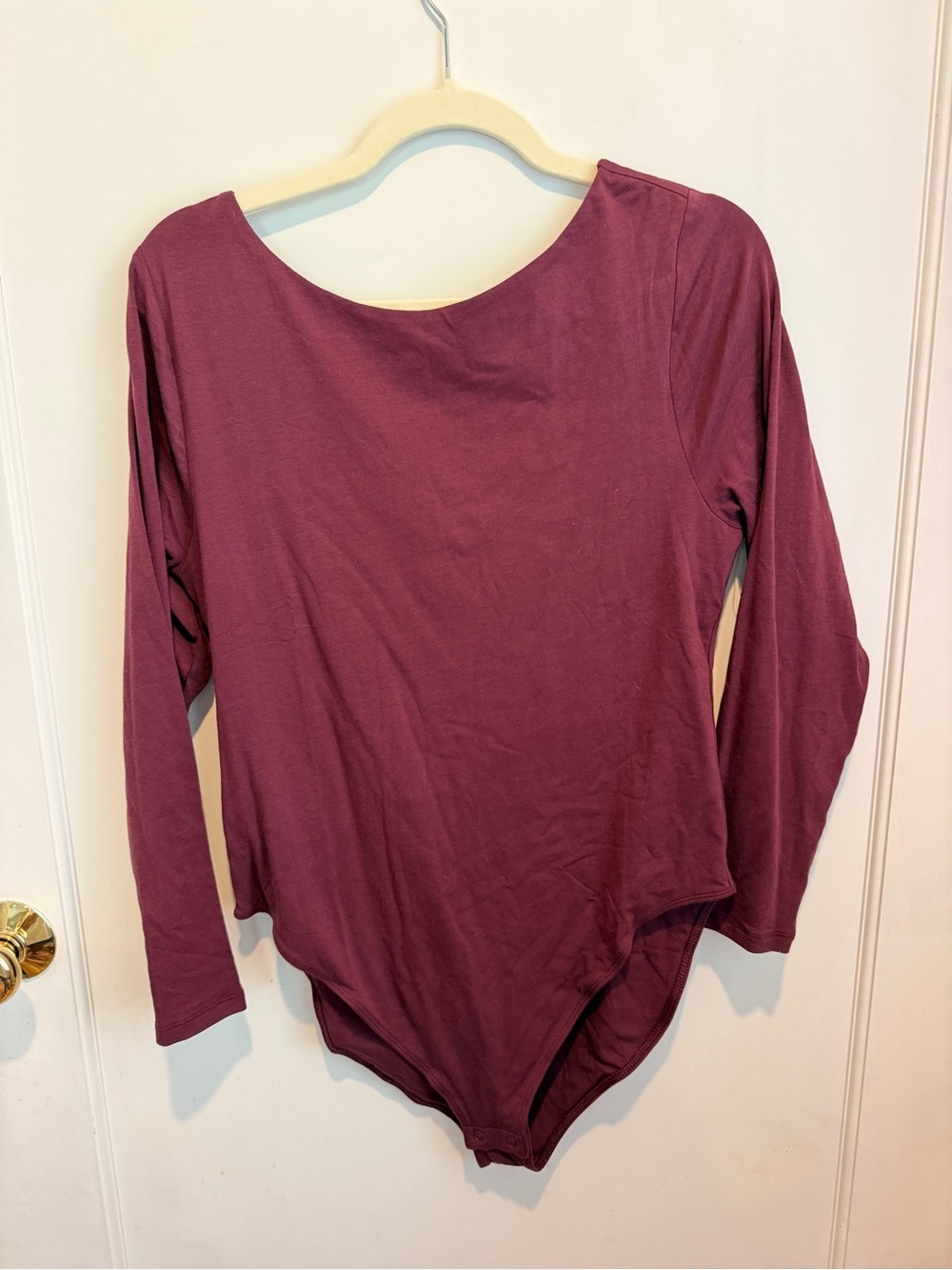 Old Navy Long Sleeve Bodysuit in Plum